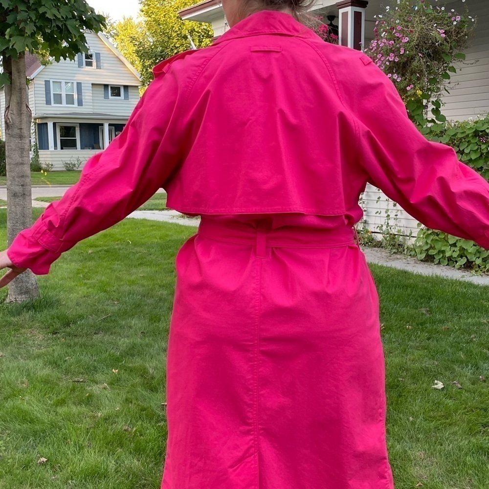 TOGETHER XL PINK TRENCH COAT LONG - Picture 8 of 12